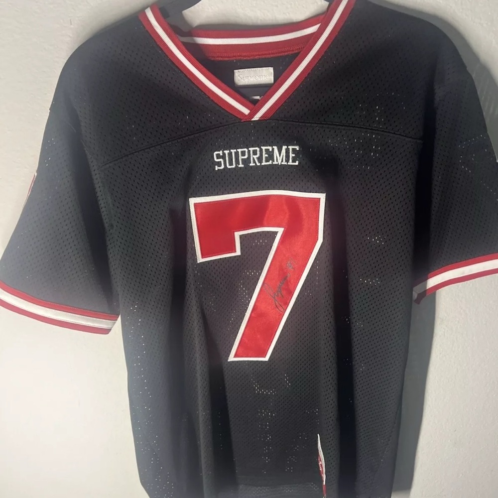 Supreme championship years Hail Mary football jersey